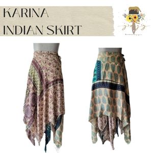 KARINA ONE-SIZE, Reversible, Multicolor, Indian Skirt